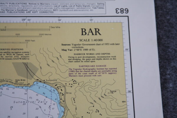 Bar, Dubrovnik and Approaches and Peljeski Kanal.  Croatia and Yugoslavia. nº683 - Image 4