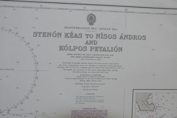 Stenon Keas to Nisos Andros and Kolpos Petalion Stenon Dhisvaton. nº1630 - Image 2