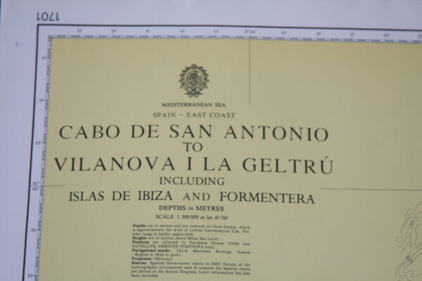 Cabo San Antonio to Vilanova i la Geltru including Islas de Ibiza y Formentera. nº 1701 - Image 2