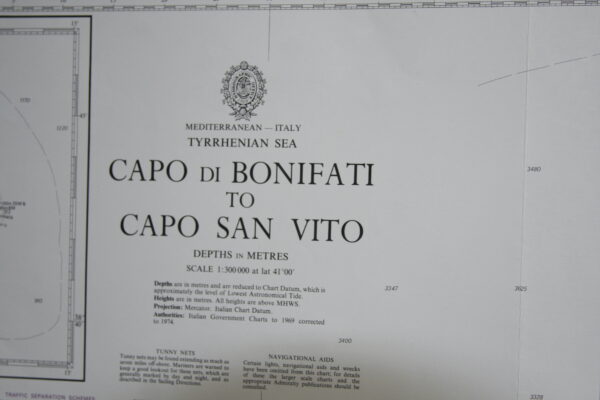Capo di Bonifaci to Capo San Vito. Thyrrhenian Sea. nº1976 - Image 2