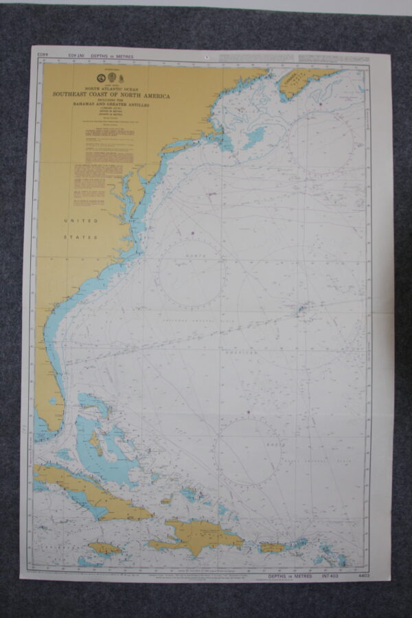 Southeast coast of North America including The Bahamas and Greater Antilles. North Atlantic Ocean. nº 4403