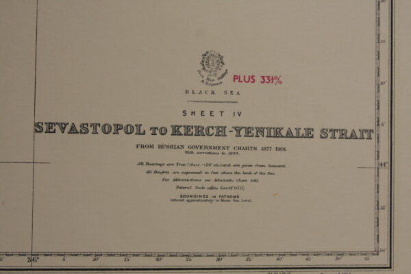 Sevastopol to Kerch-Yenikale Strait. Black Sea (sheet IV). nº2233 - Image 2