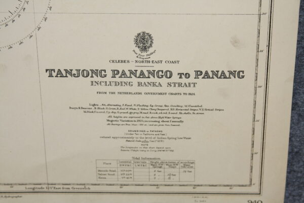 Tansong Panango to Panang  including Banka Strait. Celebes -North East coast . nº 940 - Image 2