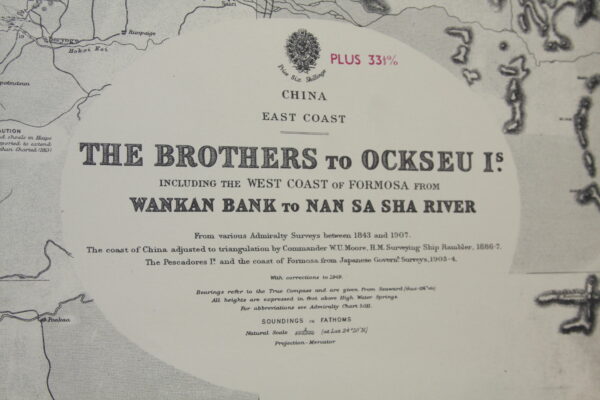 The Brothers to Ockseu Is. Including The west coast of Formosa from Wankan Bank to Nan Sa Sha River. China East coast . nº 1760 - Image 2