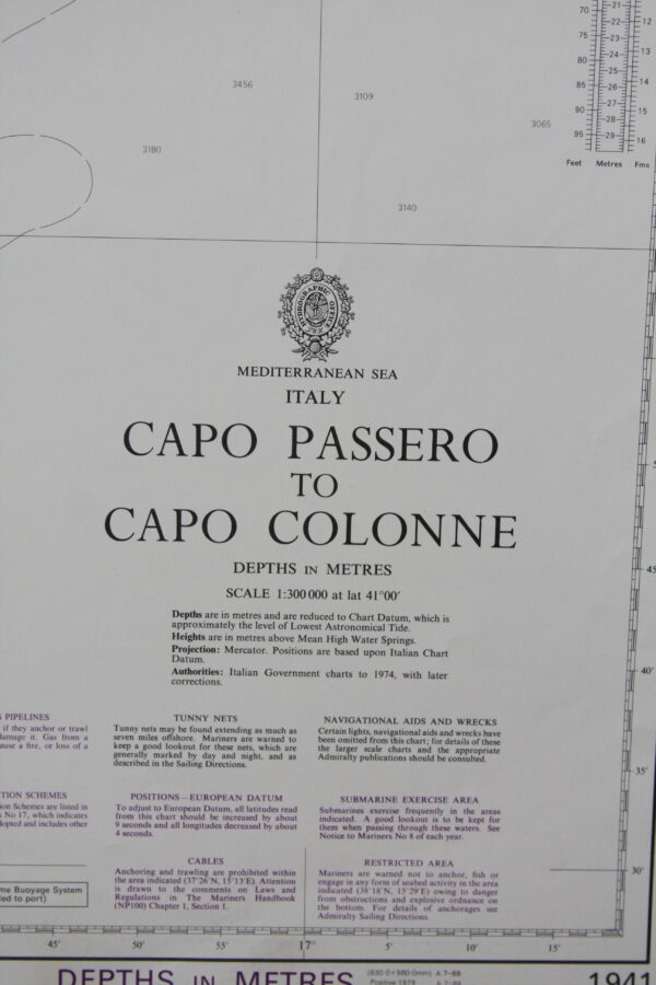 Capo Passero to Capo Colonne. Italy - Mediterranean Sea. nº1941 - Image 2