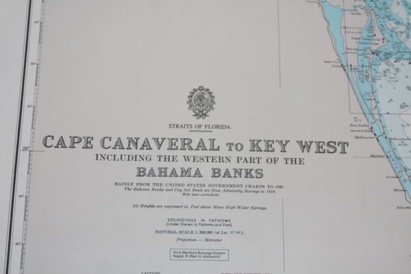Cape Canaveral to Cape West including The Western part of The Bahama banks. Strait of Florida. nº 2866 - Image 2