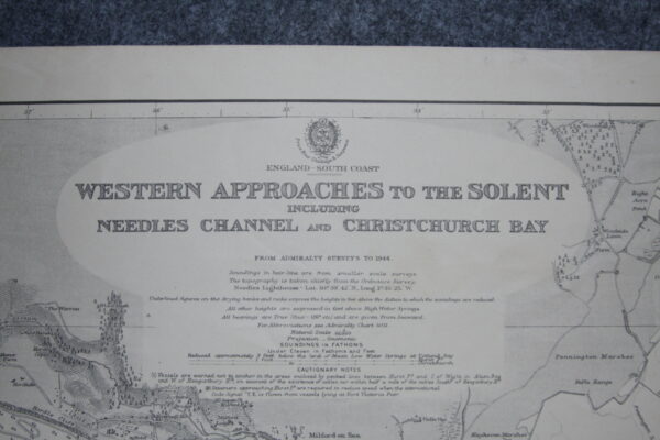 Western approaches to The Solent including Needles Channel and Christchurch Bay. England South coast. nº 2219 - Image 2
